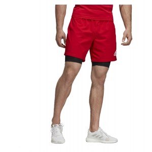 Adidas Classic 3s Rugby Shorts Scarlet-White
