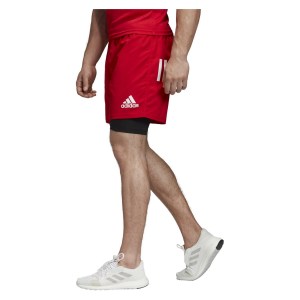Adidas Classic 3s Rugby Shorts Scarlet-White