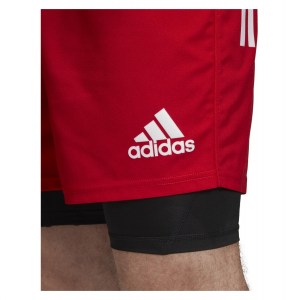 Adidas Classic 3s Rugby Shorts Scarlet-White