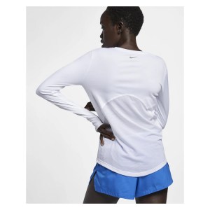 Nike Womens Miler Long Sleeve Tee (w) White