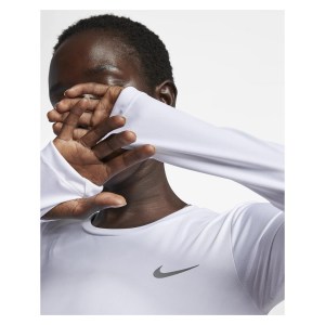 Nike Womens Miler Long Sleeve Tee (w) White