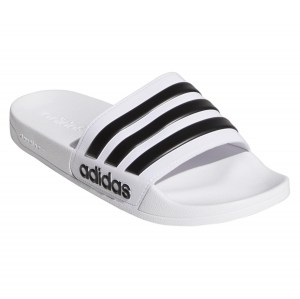 Adidas Adilette Cloudfoam Slides White-Black