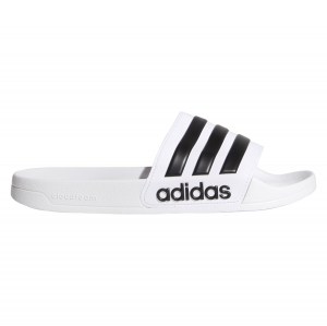 Adidas Adilette Cloudfoam Slides White-Black