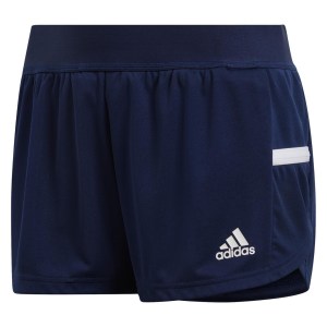 Adidas-LP Womens Team 19 Running Split Shorts Team Navy Blue-White