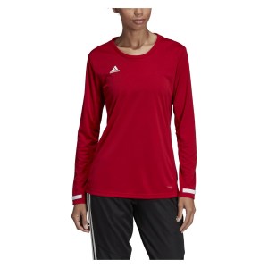 Adidas-LP Womens Team 19 Long Sleeve Jersey Power Red-White