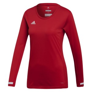 Adidas-LP Womens Team 19 Long Sleeve Jersey Power Red-White