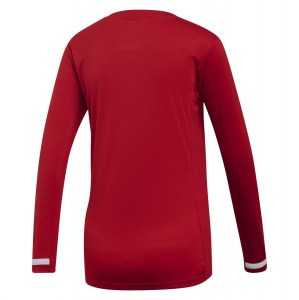 Adidas-LP Womens Team 19 Long Sleeve Jersey Power Red-White