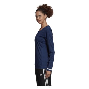 Adidas-LP Womens Team 19 Long Sleeve Jersey Team Navy Blue-White