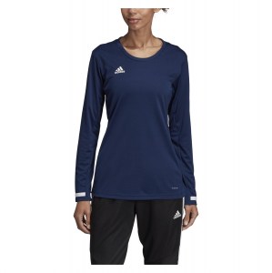 Adidas-LP Womens Team 19 Long Sleeve Jersey Team Navy Blue-White