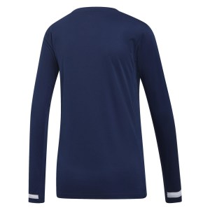 Adidas-LP Womens Team 19 Long Sleeve Jersey Team Navy Blue-White