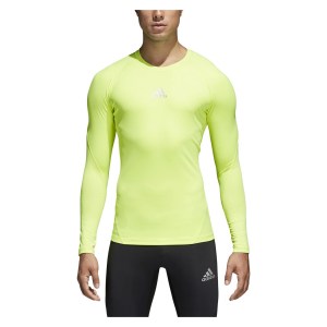 Adidas Alphaskin Long Sleeve Baselayer Solar Yellow