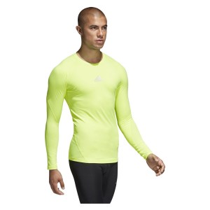 Adidas Alphaskin Long Sleeve Baselayer Solar Yellow