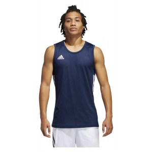 Adidas 3g Speed Reversible Basketball Jersey Collegiate Navy-White