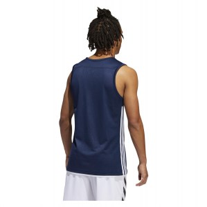 Adidas 3g Speed Reversible Basketball Jersey Collegiate Navy-White