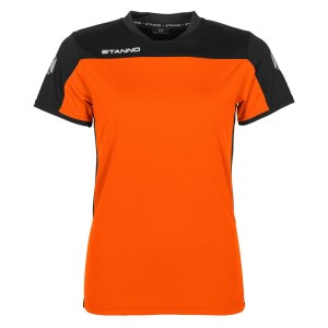 Stanno Womens Pride Short Sleeve T-shirt (w) Orange - Black