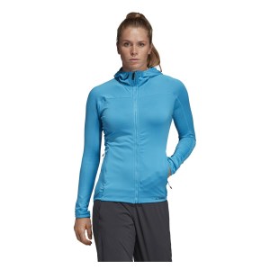 Adidas-LP Womens Trace Rocker Hooded Fleece Jacket