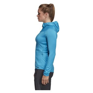 Adidas-LP Womens Trace Rocker Hooded Fleece Jacket