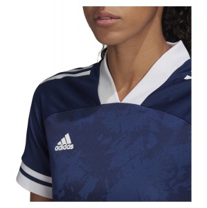 Adidas Womens Condivo 20 Short Sleeve Jersey (w) Team Navy Blue-White