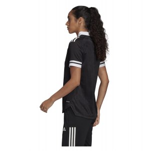 Adidas Womens Condivo 20 Short Sleeve Jersey (w) Black-White