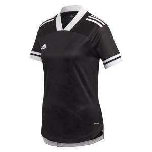 Adidas Womens Condivo 20 Short Sleeve Jersey (w) Black-White