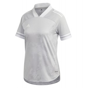 Adidas Womens Condivo 20 Short Sleeve Jersey (w) Team Light Grey-White