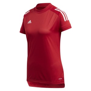 Adidas Womens Condivo 20 Training Jersey (w) Team Power Red-White