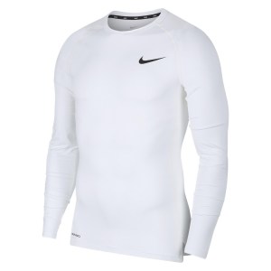 Nike Pro Tight Fit Long-sleeve Top White-Black