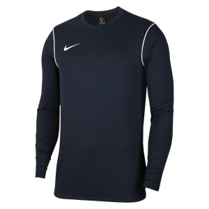 Nike Dri-fit Park 20 Crew Top Obsidian-White-White