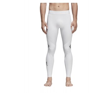 Adidas-LP Alphaskin Sport+ Long 3-stripes Tights White