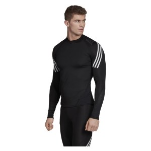 Adidas-LP Alphaskin Sport+ 3-stripes Long Sleeve Top