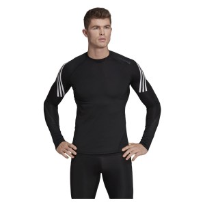 Adidas-LP Alphaskin Sport+ 3-stripes Long Sleeve Top