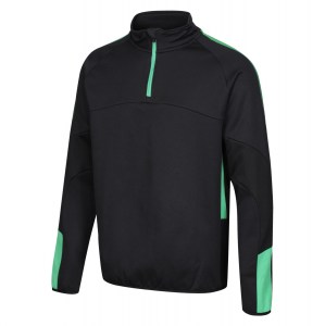 Classic Pro Team 1/4 Zip Midlayer Black-Green