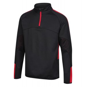 Classic Pro Team 1/4 Zip Midlayer Black-Red