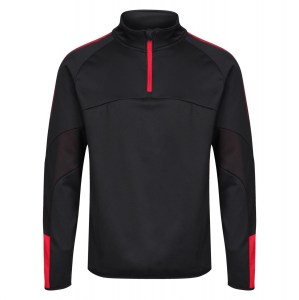 Classic Pro Team 1/4 Zip Midlayer Black-Red