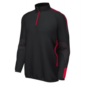 Classic Pro Team 1/4 Zip Midlayer Black-Red
