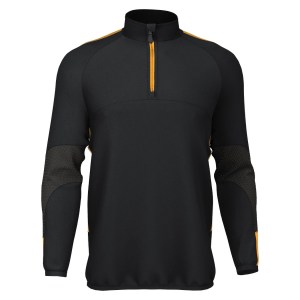 Classic Pro Team 1/4 Zip Midlayer Black-Amber