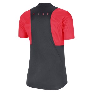 Nike Womens Dri-fit Academy Pro Short Sleeve Top Anthracite-Bright Crimson-White