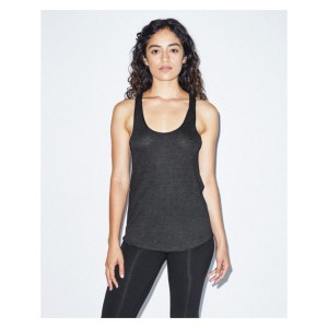 Prestige Womens American Apparel Tri-blend Racerback Tank Tri-Black