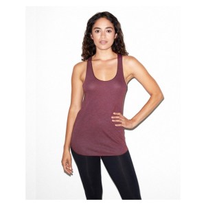 Prestige Womens American Apparel Tri-blend Racerback Tank Tri-Cranberry