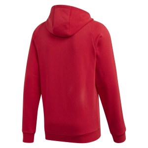 Adidas Core 18 Full Zip Hoodie Power Red-White
