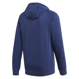 Adidas Core 18 Full Zip Hoodie Dark Blue-White