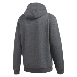 Adidas Core 18 Full Zip Hoodie Dark Grey Heather-Black