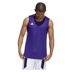 Adidas 3g Speed Reversible Basketball Jersey Collegiate Purple-White