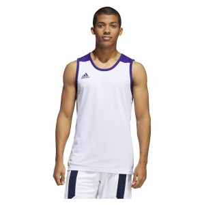 Adidas 3g Speed Reversible Basketball Jersey Collegiate Purple-White