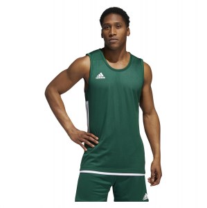 Adidas 3g Speed Reversible Basketball Jersey Dark Green-White