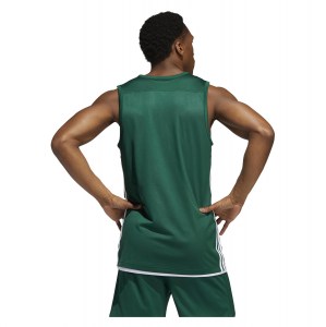 Adidas 3G Speed Reversible Basketball Jersey Dark Green-White