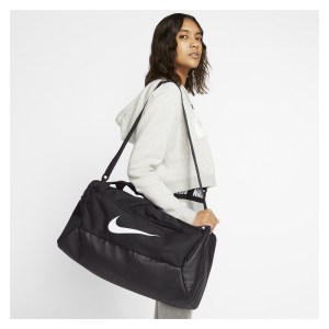 Nike Brasilia S Training Duffel Bag (Small) Black-Black-White