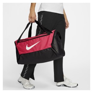 Nike Brasilia S Training Duffel Bag (Small) Rush Pink-Black-White