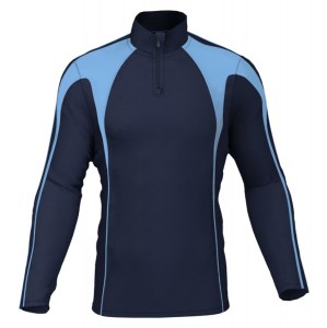 Classic Team 1/4 Zip Midlayer Navy-Sky