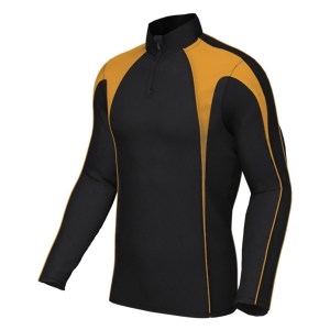 Classic Team 1/4 Zip Midlayer Black-Amber